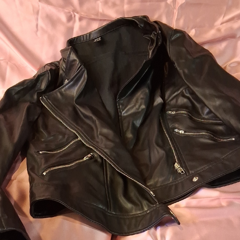 Black Faux Leather Jacket